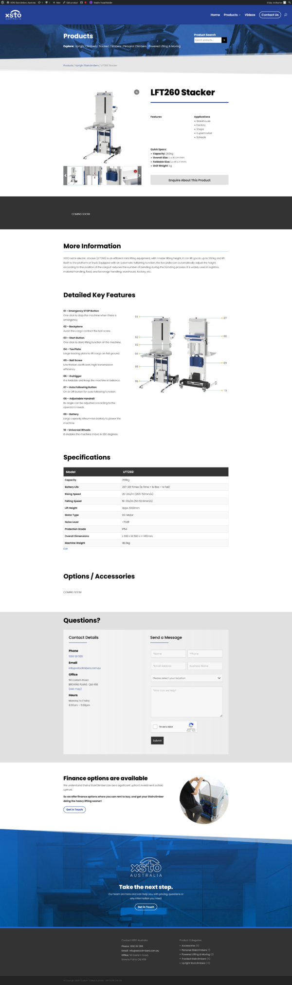 Screenshot 2024-07-19 at 13-02-06 LFT260 Stacker - XSTO Stairclimbers Australia